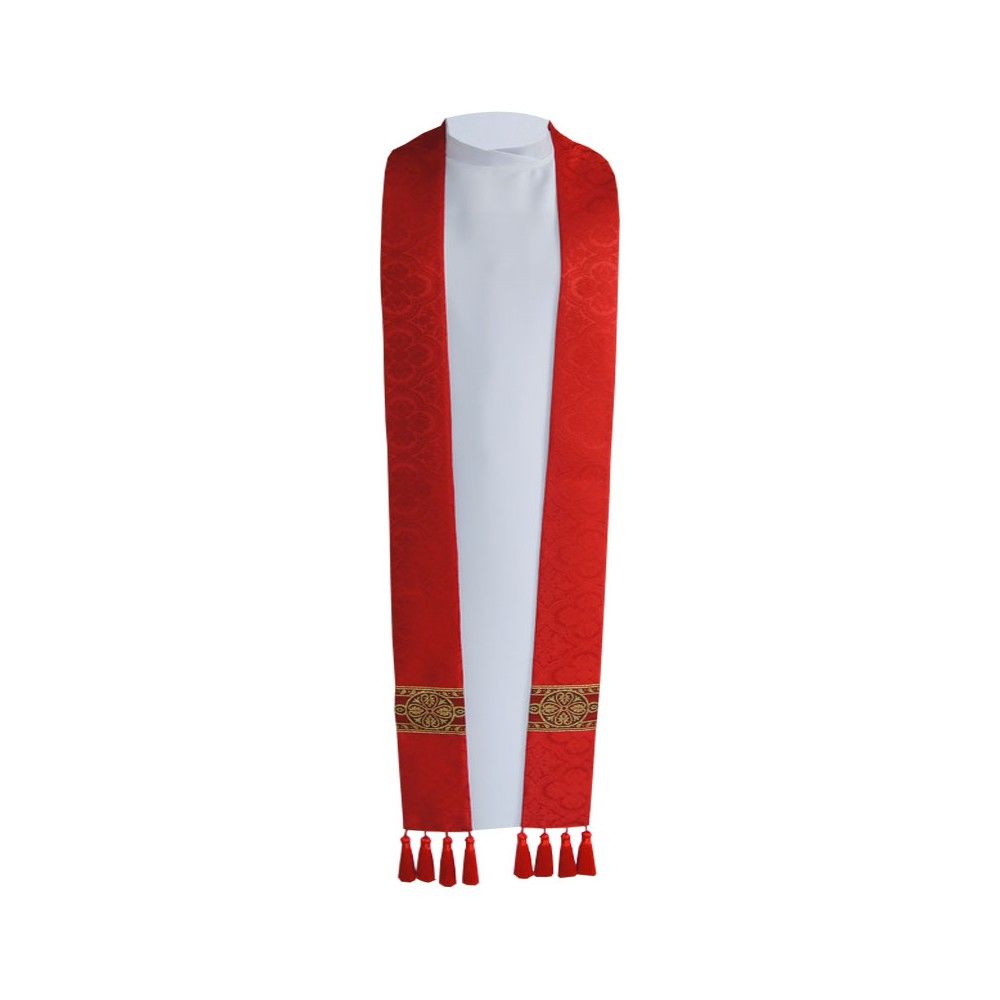 Stuła kapłańska z chwostami, żakard (kolory liturgiczne) - KONCELEBRA - zdjęcie 6 - Stuła kapłańska z chwostami, żakard (kolory liturgiczne)