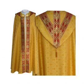 Kapa Semi-Gotycka (kolory liturgiczne) - tkane pasy, żakard (26) - KAPY LITURGICZNE - zdjęcie 3 - Kapa Semi-Gotycka - tkane pasy, żakard (26)