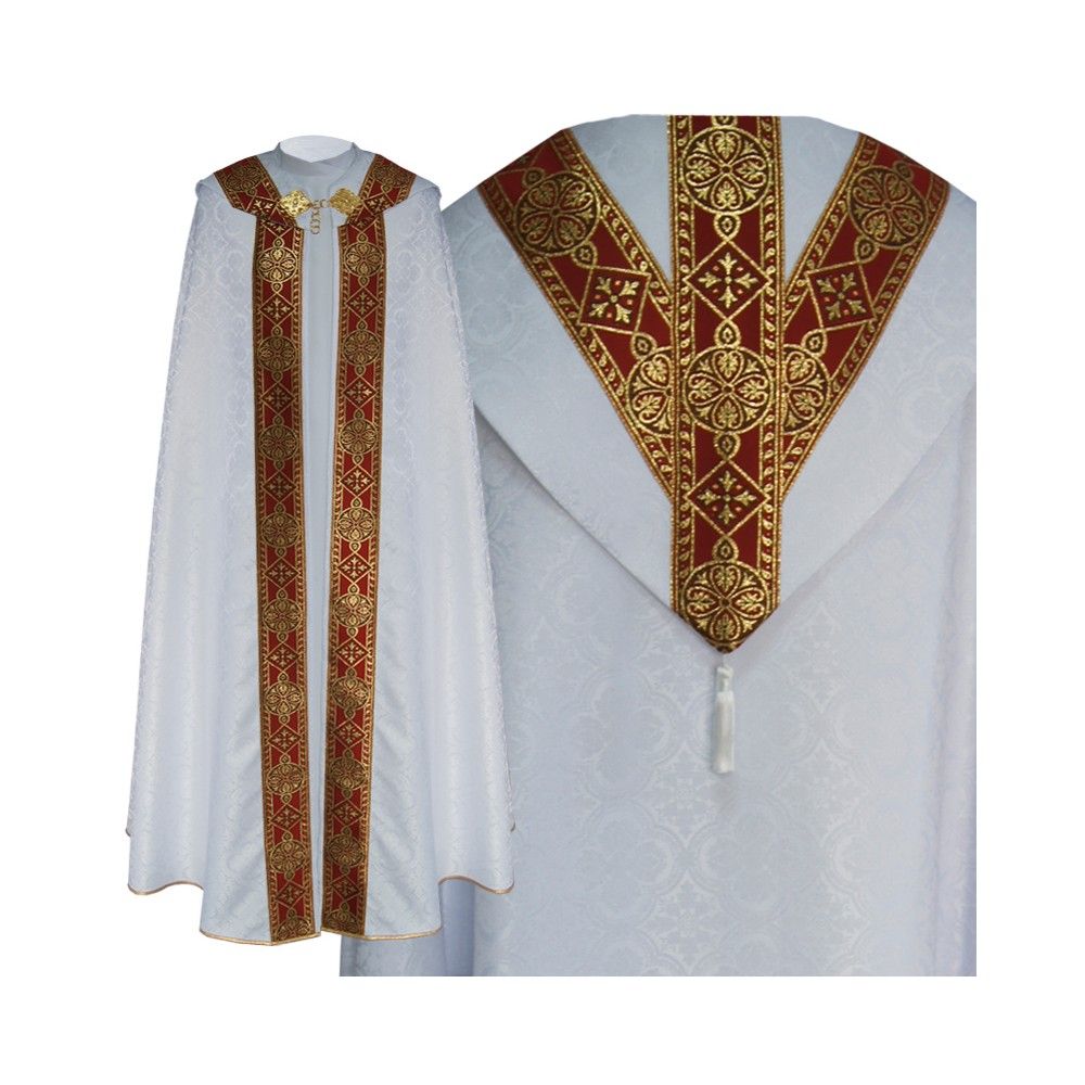 Kapa Semi-Gotycka (kolory liturgiczne) - tkane pasy, żakard (26) - KAPY LITURGICZNE - zdjęcie 6 - Kapa Semi-Gotycka - tkane pasy, żakard (26)