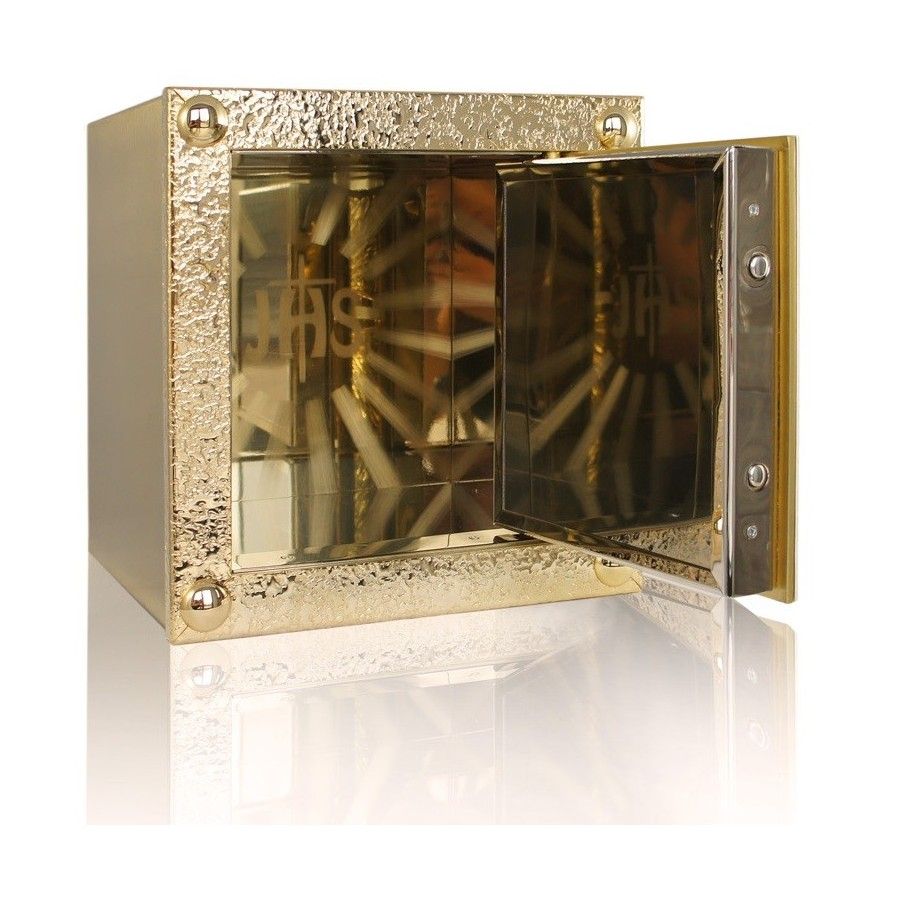 Tabernakulum mosiężne IHS (32) - TABERNAKULA - zdjęcie 2 - Tabernakulum mosiężne IHS (32)