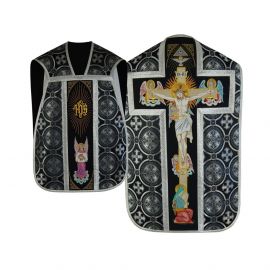 Ornat rzymski haftowany - Chrystus na krzyżu (19) - ORNATY NA WIELKI POST