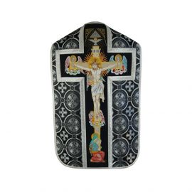 Ornat rzymski haftowany - Chrystus na krzyżu (19) - ORNATY NA WIELKI POST - zdjęcie 3 - Ornat rzymski haftowany - Chrystus na krzyżu (19)
