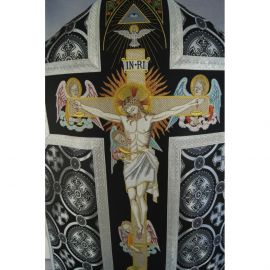 Ornat rzymski haftowany - Chrystus na krzyżu (19) - ORNATY NA WIELKI POST - zdjęcie 7 - Ornat rzymski haftowany - Chrystus na krzyżu (19)