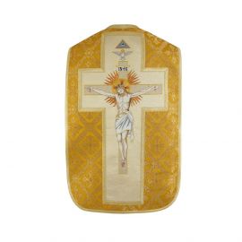 Ornat rzymski haftowany - Chrystus na krzyżu (20) - Ornaty z Jezusem - zdjęcie 3 - Ornat rzymski haftowany - Chrystus na krzyżu (20)