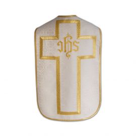 Ornat rzymski IHS - kolory liturgiczne, żakard (29) - Ornaty rzymskie - zdjęcie 4 - Ornat rzymski - kolory liturgiczne, żakard (29)