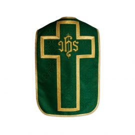 Ornat rzymski IHS - kolory liturgiczne, żakard (29) - Ornaty rzymskie - zdjęcie 5 - Ornat rzymski - kolory liturgiczne, żakard (29)