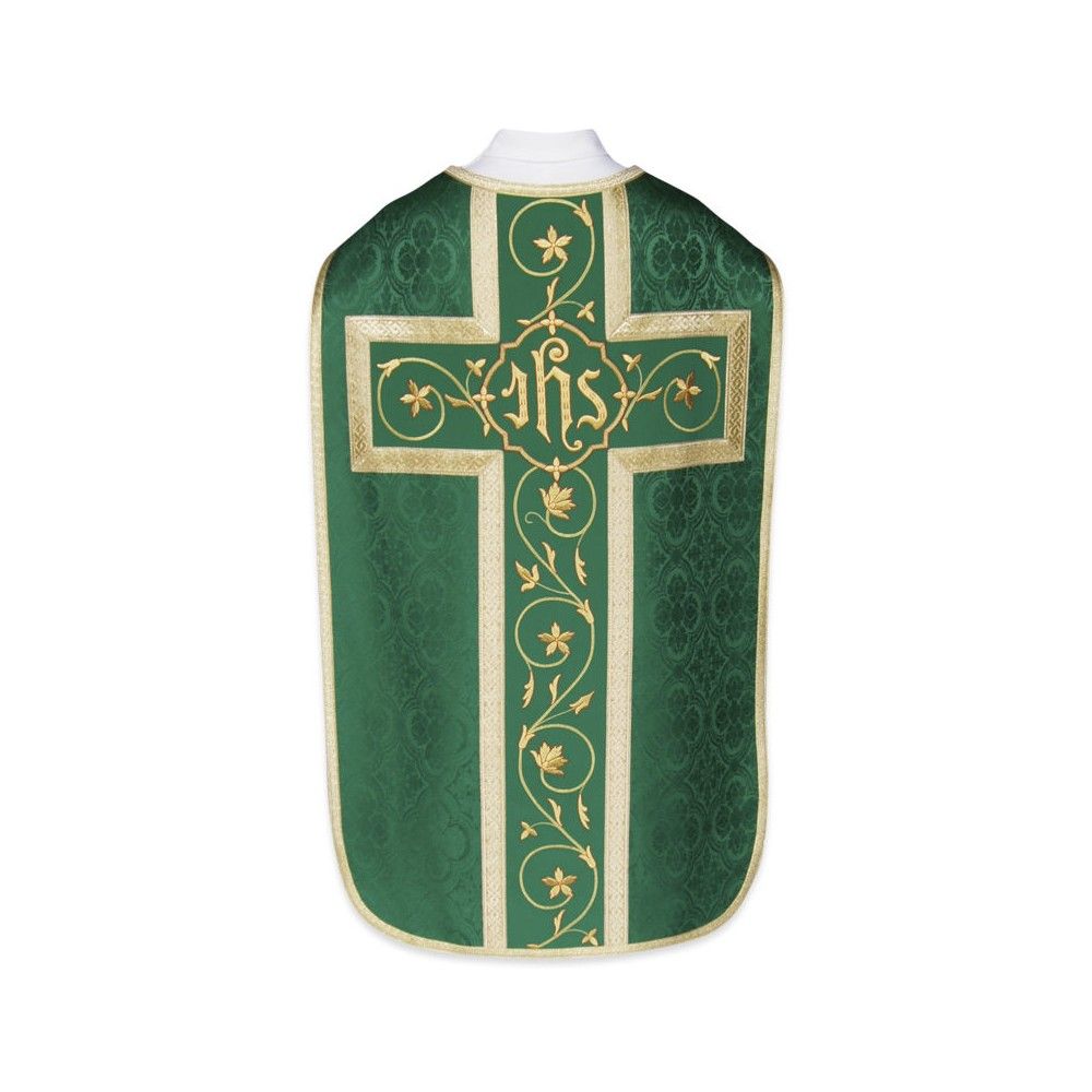 Ornat rzymski IHS - kolory liturgiczne, żakard (34) - Ornaty rzymskie - zdjęcie 4 - Ornat rzymski IHS - kolory liturgiczne, żakard (34)