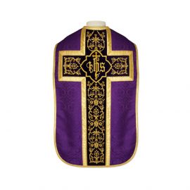 Ornat rzymski IHS - kolory liturgiczne, żakard (37) - Ornaty rzymskie - zdjęcie 2 - Ornat rzymski IHS - kolory liturgiczne, żakard (36)