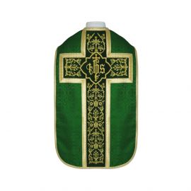 Ornat rzymski IHS - kolory liturgiczne, żakard (37) - Ornaty rzymskie - zdjęcie 3 - Ornat rzymski IHS - kolory liturgiczne, żakard (36)