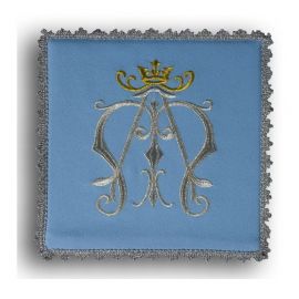 Palka haftowana niebieska - symbol Maryjny - kolor niebieski