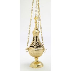 Trybularz mosiężny, odlewany - 31 cm - TRYBULARZE, ŁÓDKI
