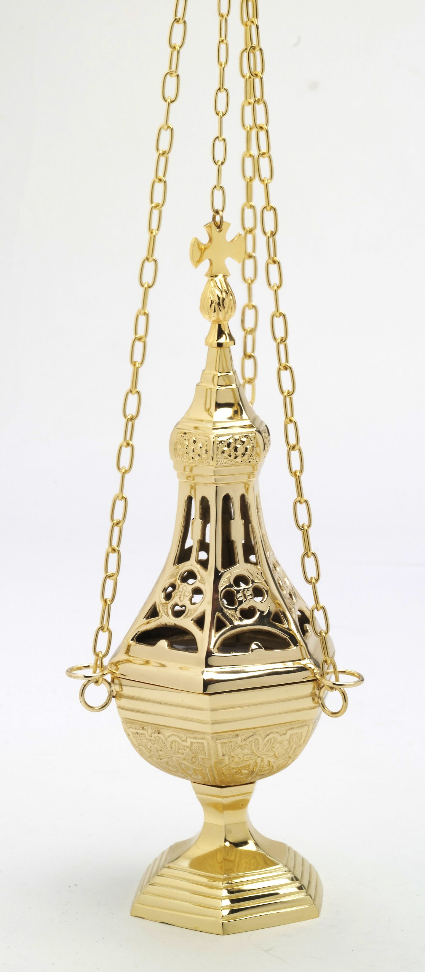 Trybularz mosiężny, odlewany - 31 cm - TRYBULARZE, ŁÓDKI - Nowość