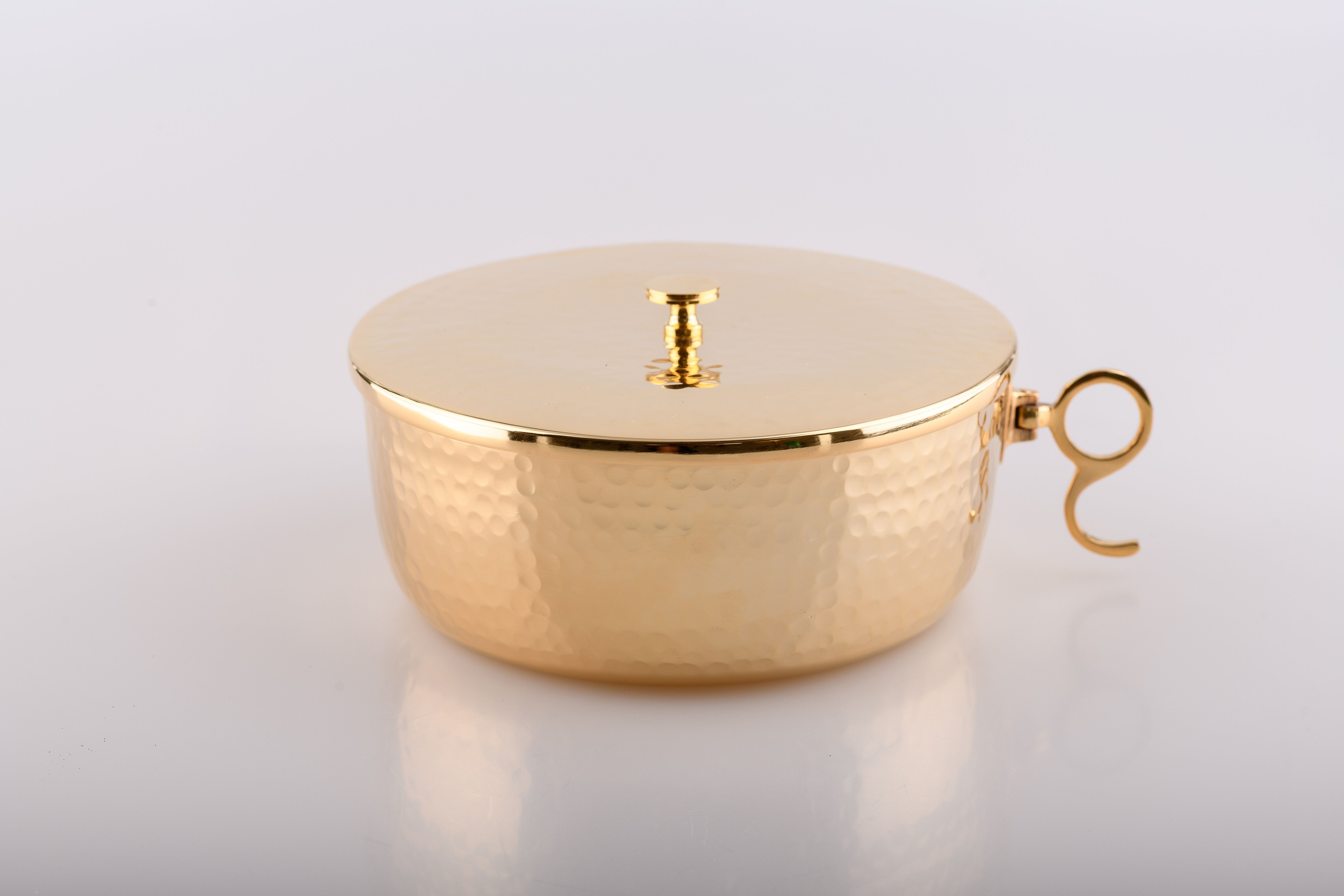 Puszka na komunikanty, pozłacana z zamknięciem - 7 cm - PUSZKI MSZALNE - Nowość