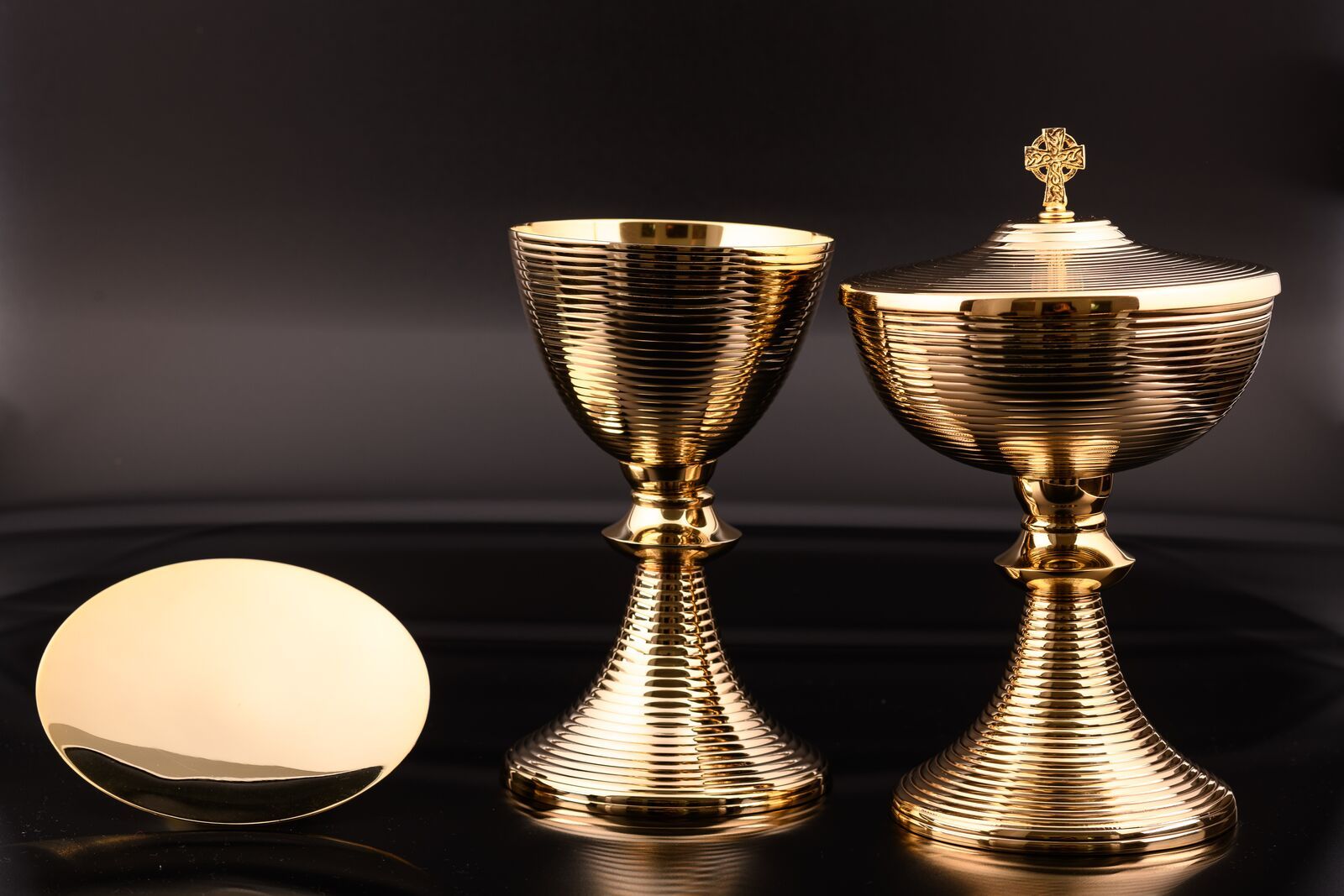 Komplet kielich + puszka + patena (16) - KIELICHY MSZALNE - Nowość