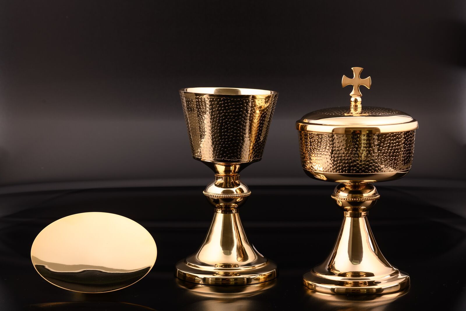 Komplet kielich + puszka + patena (18) - KIELICHY MSZALNE - Nowość