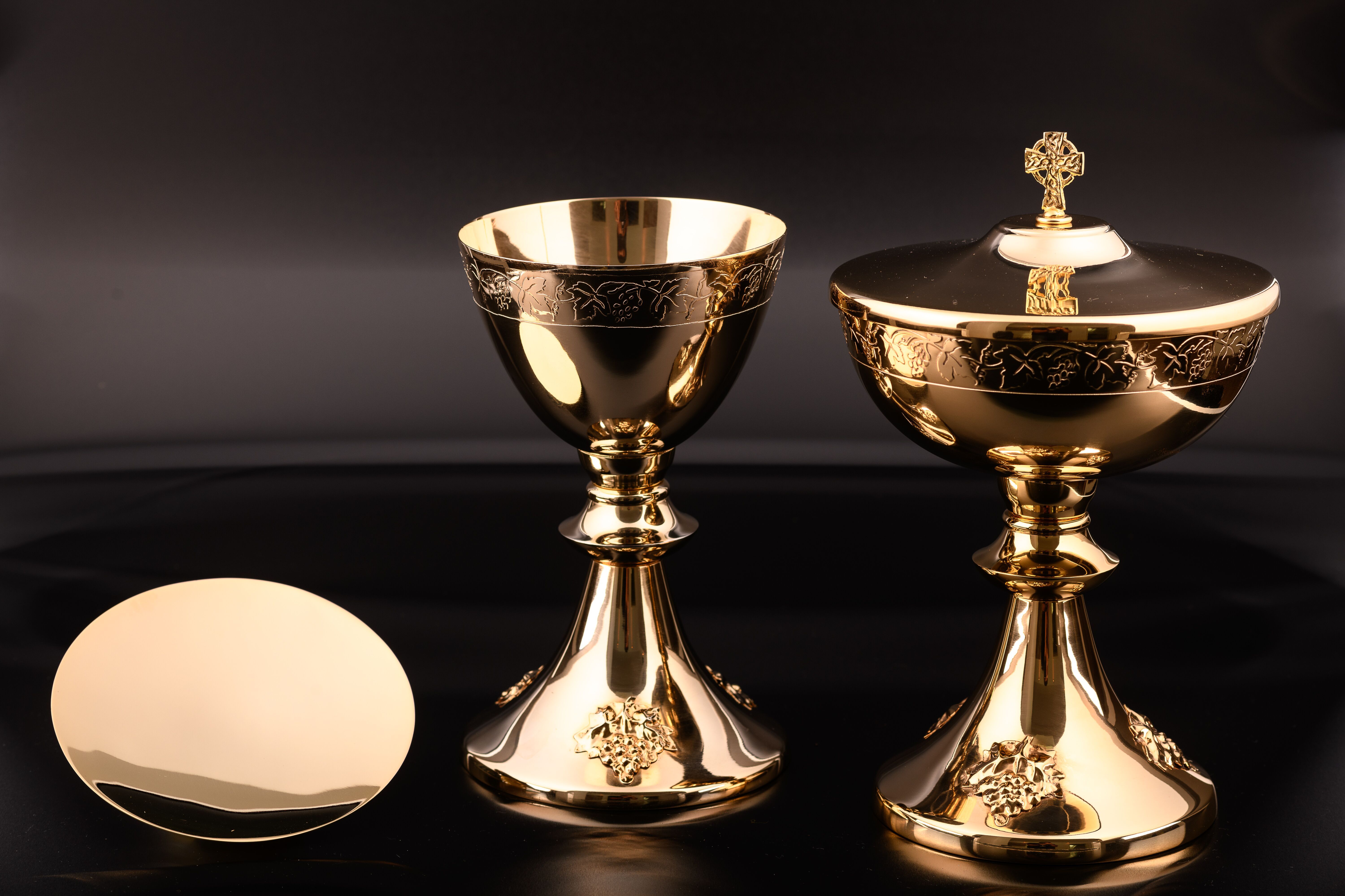 Komplet kielich + puszka + patena (20) - KIELICHY MSZALNE - Nowość