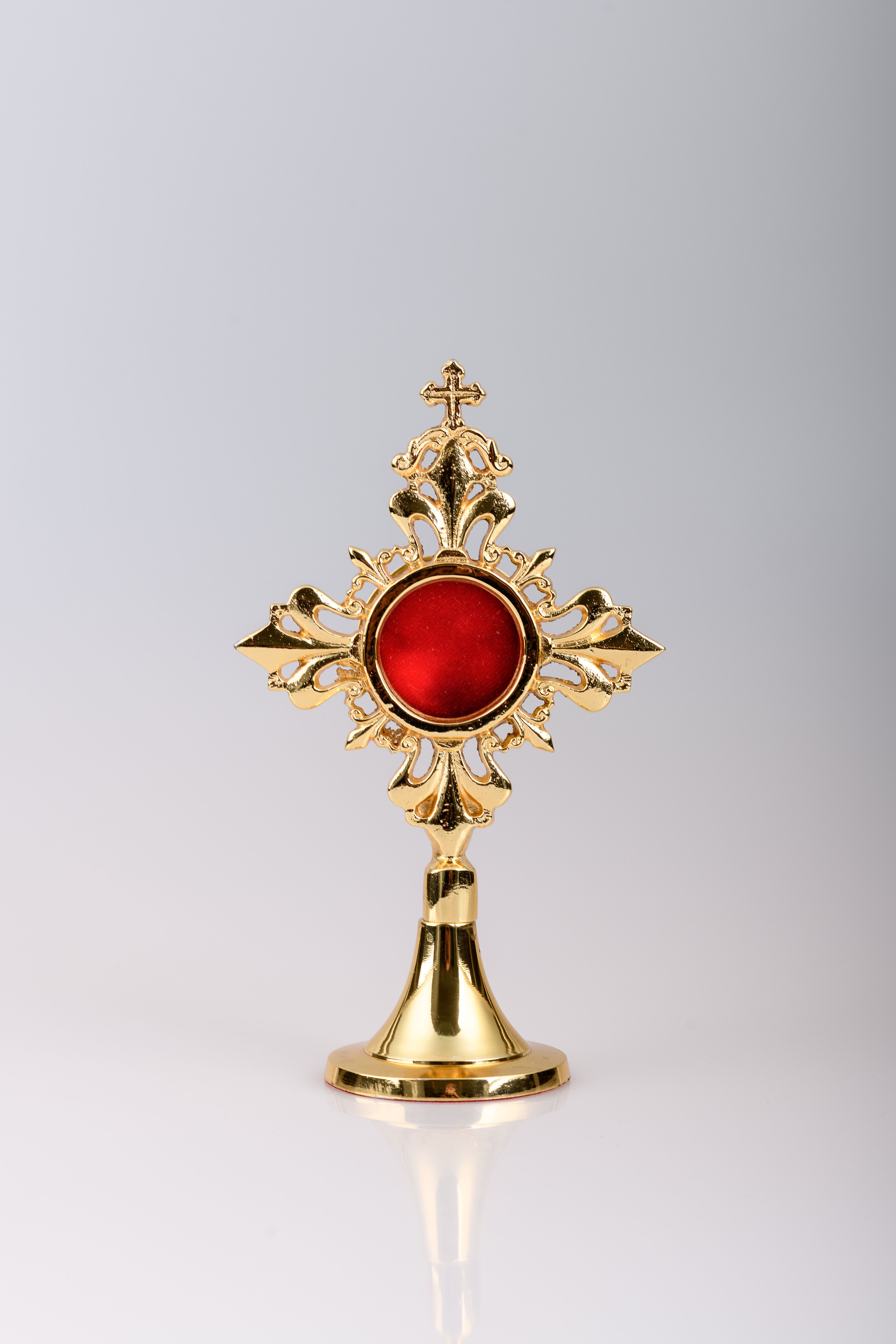 Relikwiarz pozłacany 17 cm (16) - RELIKWIARZE - Relikwiarz pozłacany 17 cm (16)