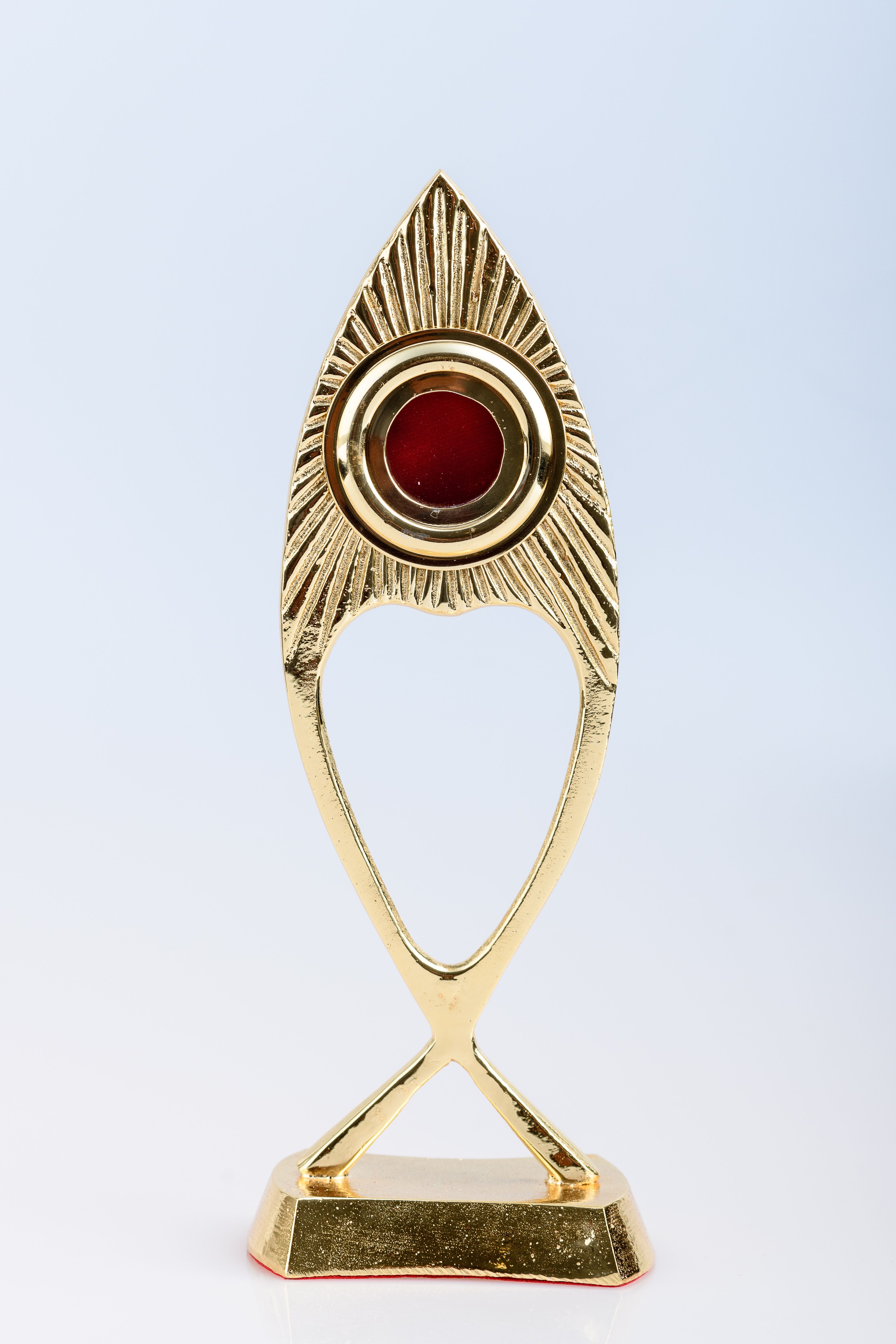 Relikwiarz pozłacany Ryba - 23 cm (21) - RELIKWIARZE - Nowość