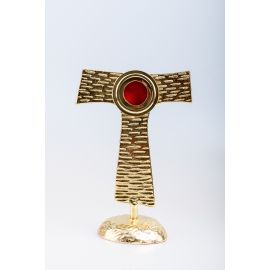 Relikwiarz pozłacany ,,Tau" - 22 cm (25) - RELIKWIARZE
