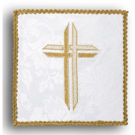 Palka haftowana ecru - Krzyż (1) - kolor ecru
