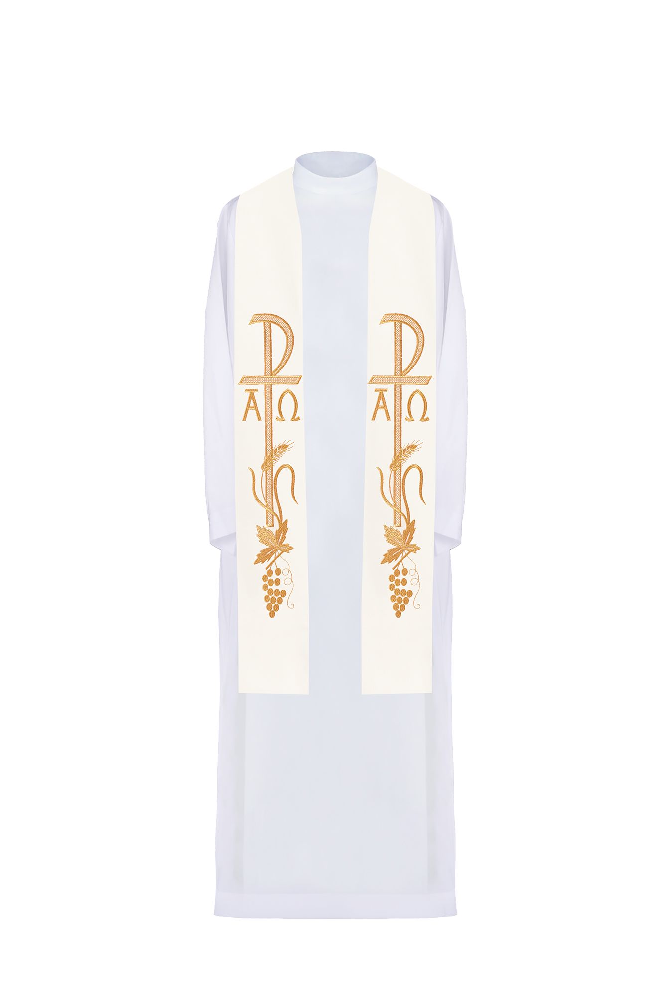 Stuła haftowana - kolory liturgiczne (75) - EUCHARYSTYCZNE - zdjęcie 2 - Stuła haftowana - kolory liturgiczne (75)