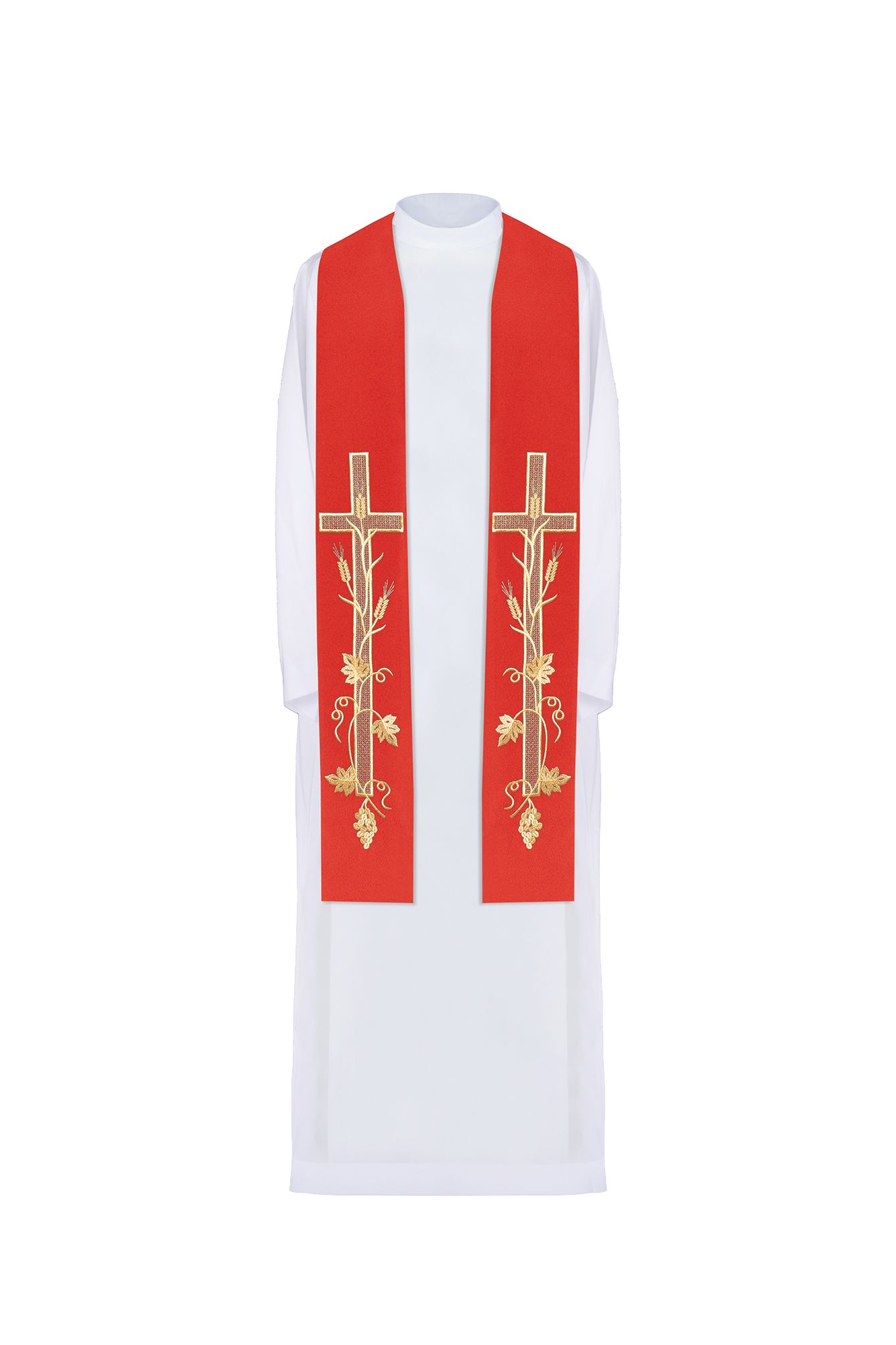 Stuła haftowana - kolory liturgiczne (72) - EUCHARYSTYCZNE - zdjęcie 3 - Stuła haftowana - kolory liturgiczne (72)