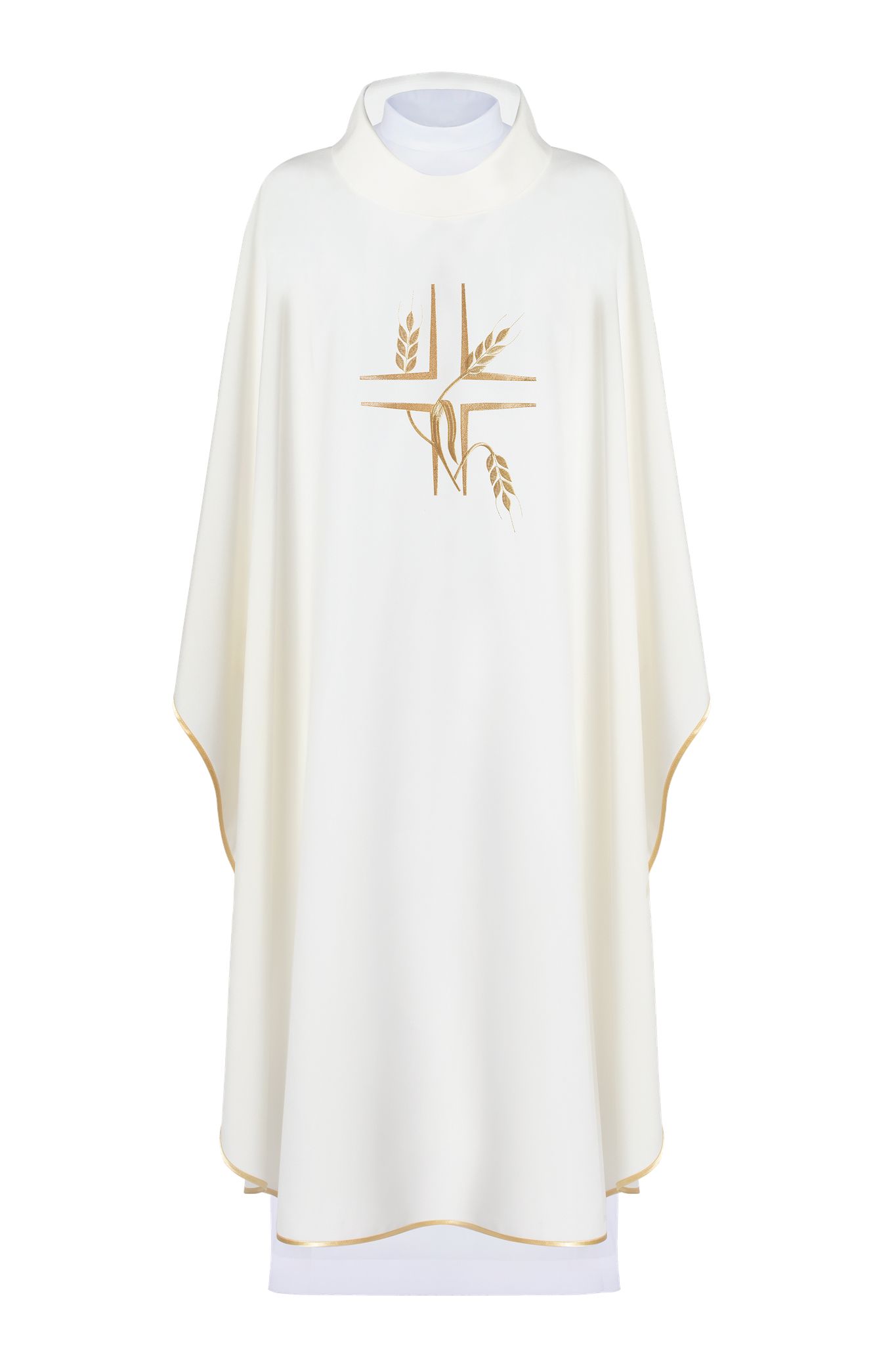 Ornat haftowany Krzyż + kłosy - kolory liturgiczne (42) - Ornaty haftowane - Nowość