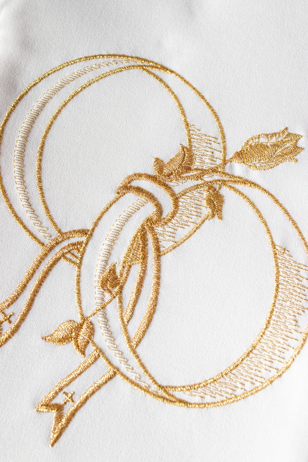 Ornat haftowany ślubny - ecru - Ornaty ślubne - zdjęcie 3 - Ornat haftowany ślubny - ecru