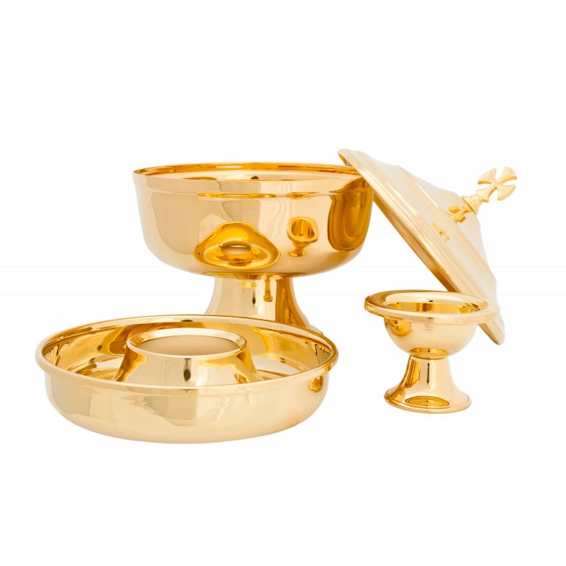 Puszka liturgiczna pod dwiema postaciami - 19 cm - PUSZKI MSZALNE - Puszka liturgiczna pod dwiema postaciami - 19 cm