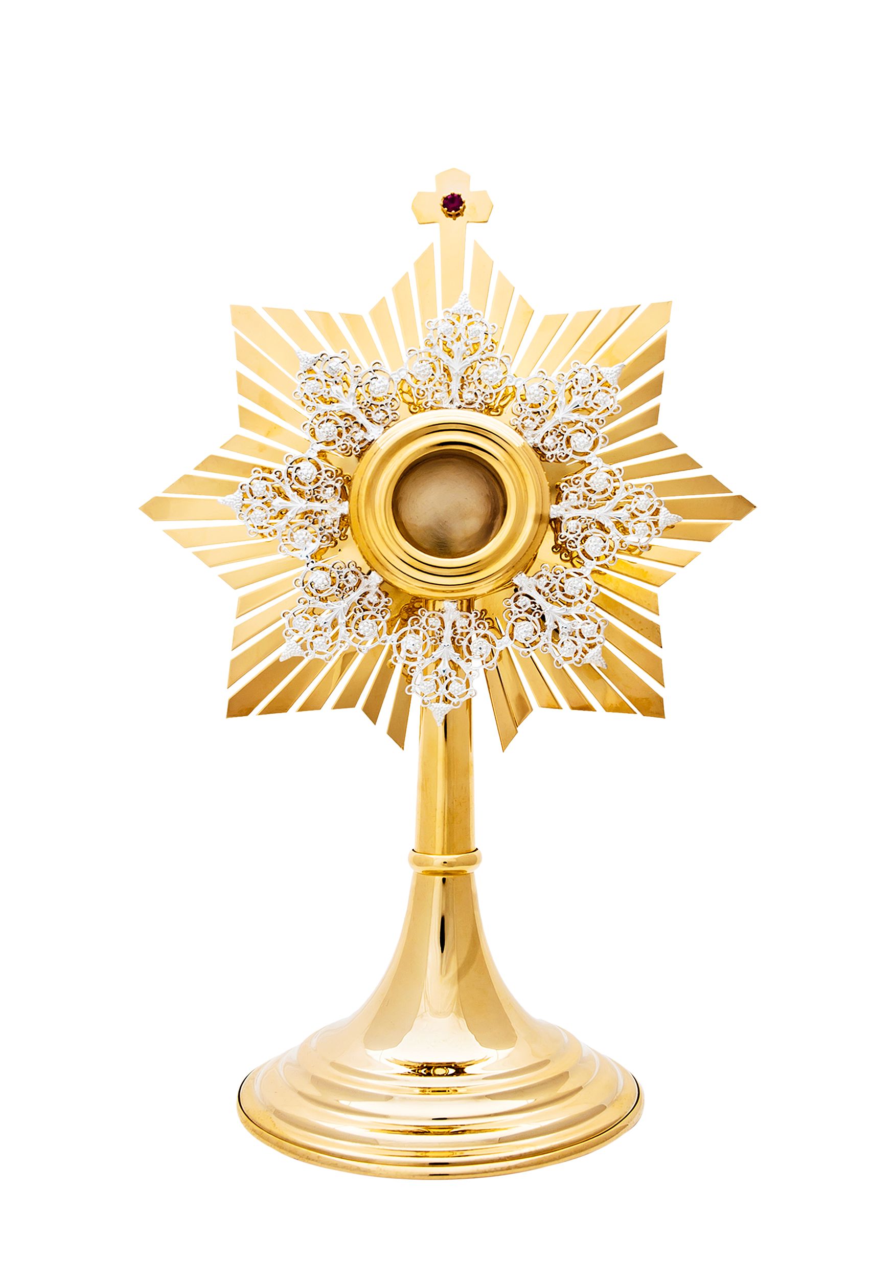 Relikwiarz mosiężny, złocony - 31 cm - RELIKWIARZE - Nowość