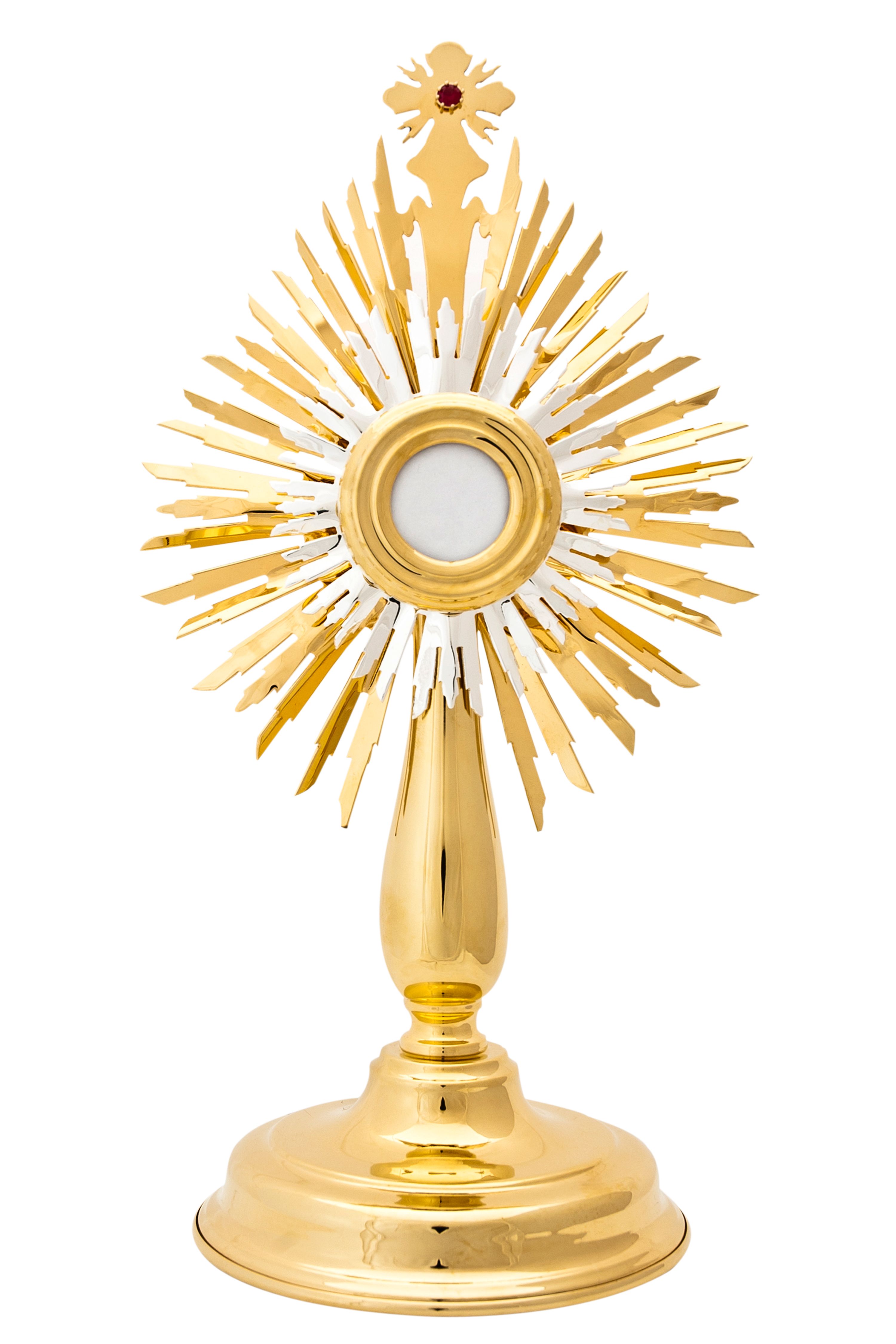 Relikwiarz mosiężny, złocony - 33 cm - RELIKWIARZE - Nowość