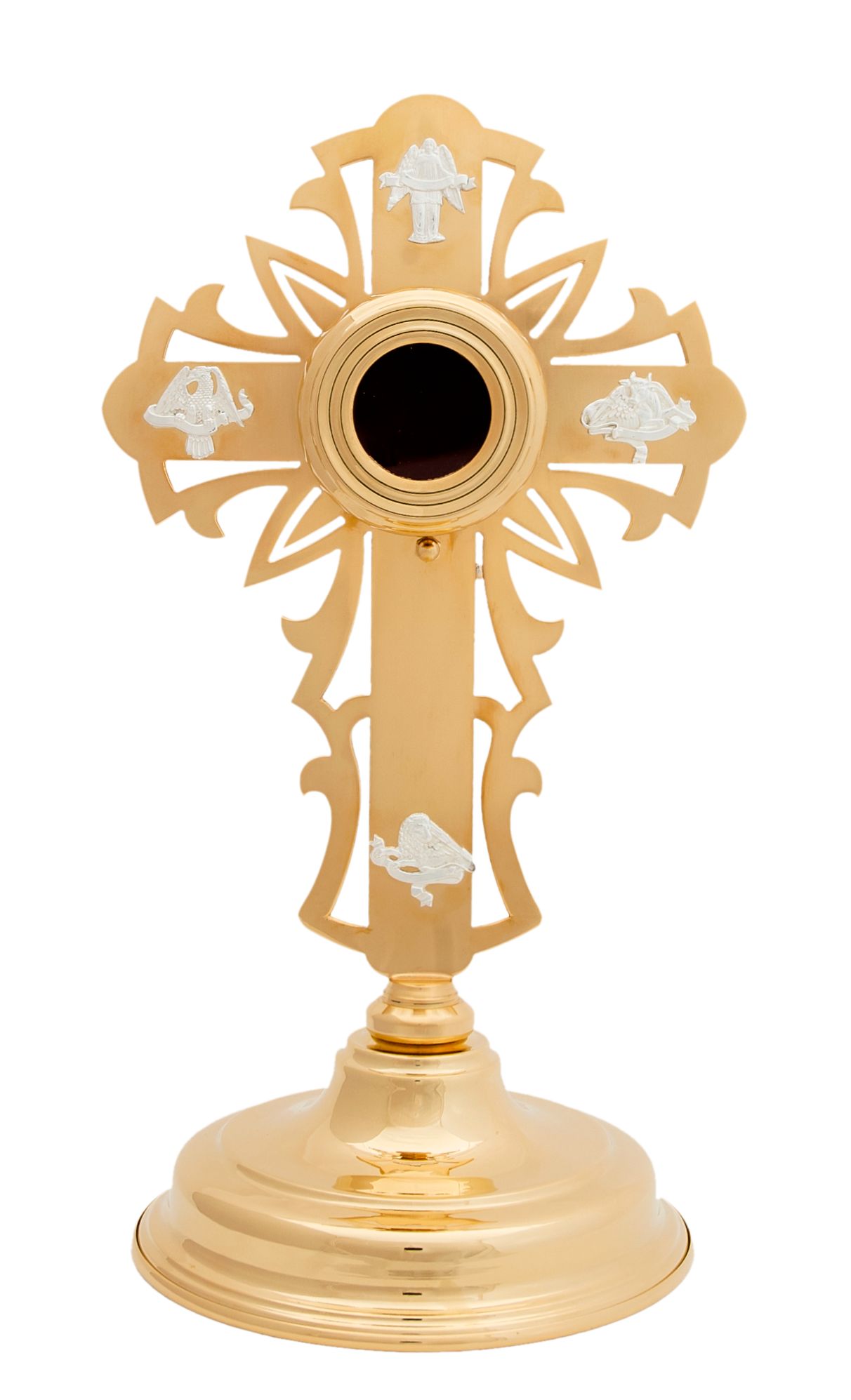 Relikwiarz mosiężny, pozłacany - 29 cm - RELIKWIARZE - zdjęcie 2 - Relikwiarz mosiężny, pozłacany - 29 cm