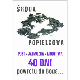Plakat religijny - Środa Popielcowa (8) - PLAKATY