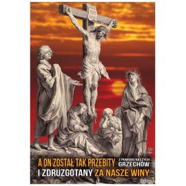 Plakat religijny - Przebity za nasze winy (9) - PLAKATY