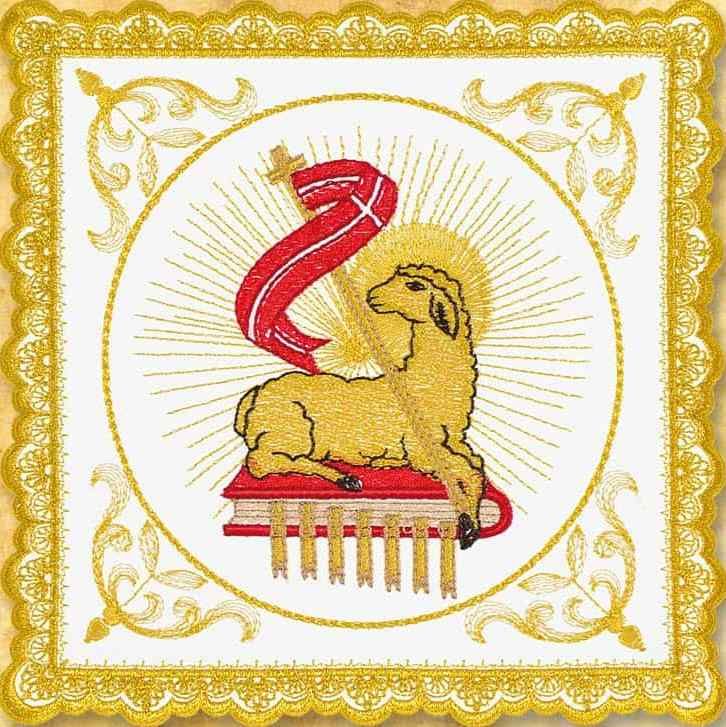 Bielizna kielichowa Baranek - złota - BIELIZNA KIELICHOWA - Nowość