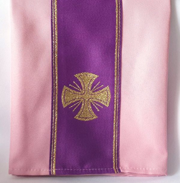 Welon na kielich - różowo-fioletowy - Welon na monstrancje, kielich - zdjęcie 2 - Welon na kielich - różowo-fioletowy