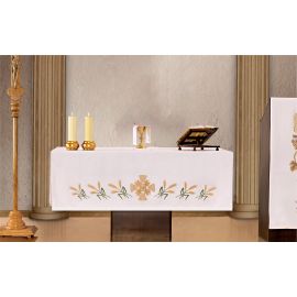 Obrus ołtarzowy - haftowany symbol Eucharystyczny - OBRUSY OŁTARZOWE