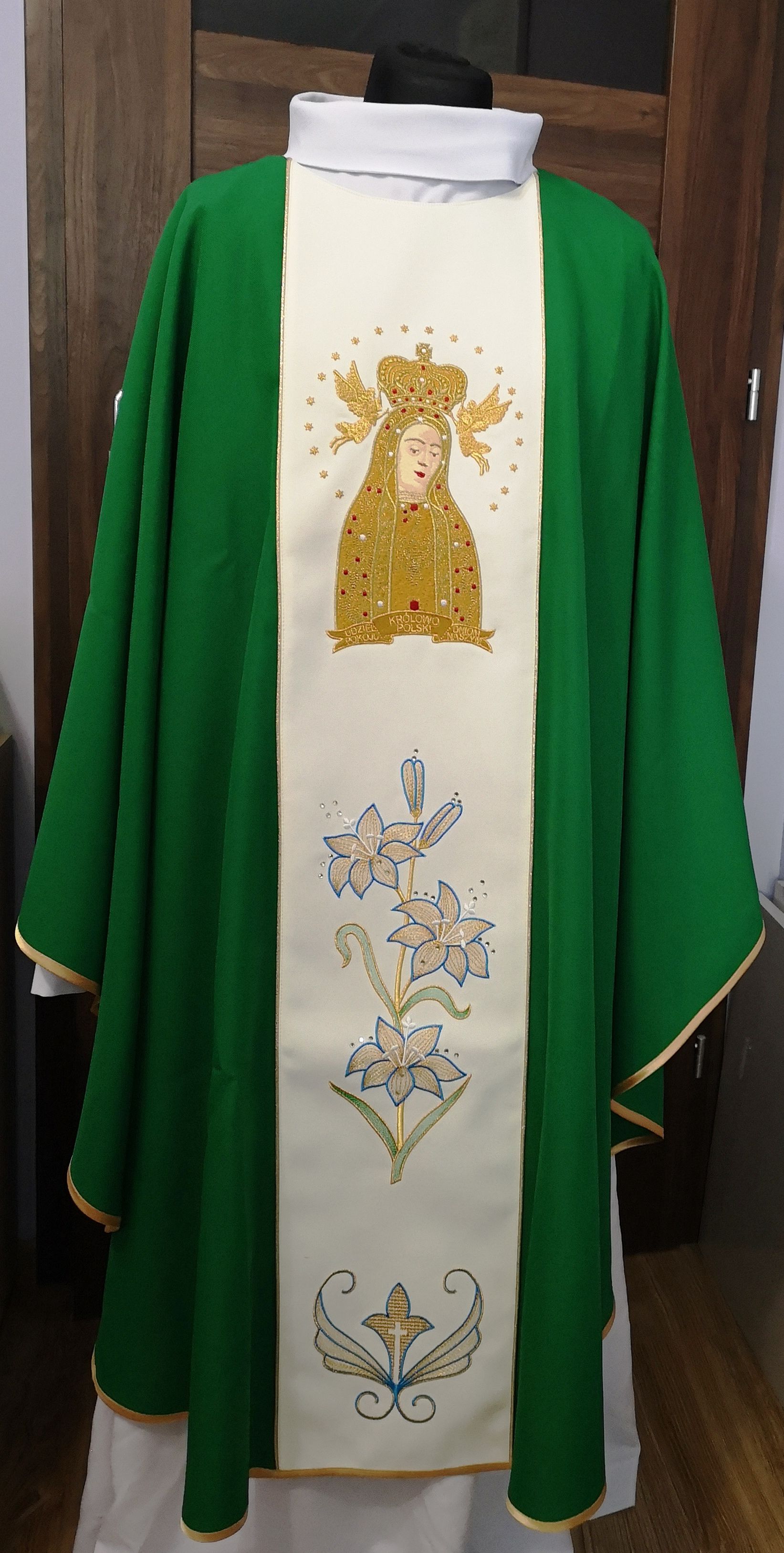 Ornat zielony Matka Boża Licheńska - Ornaty Maryjne - Nowość