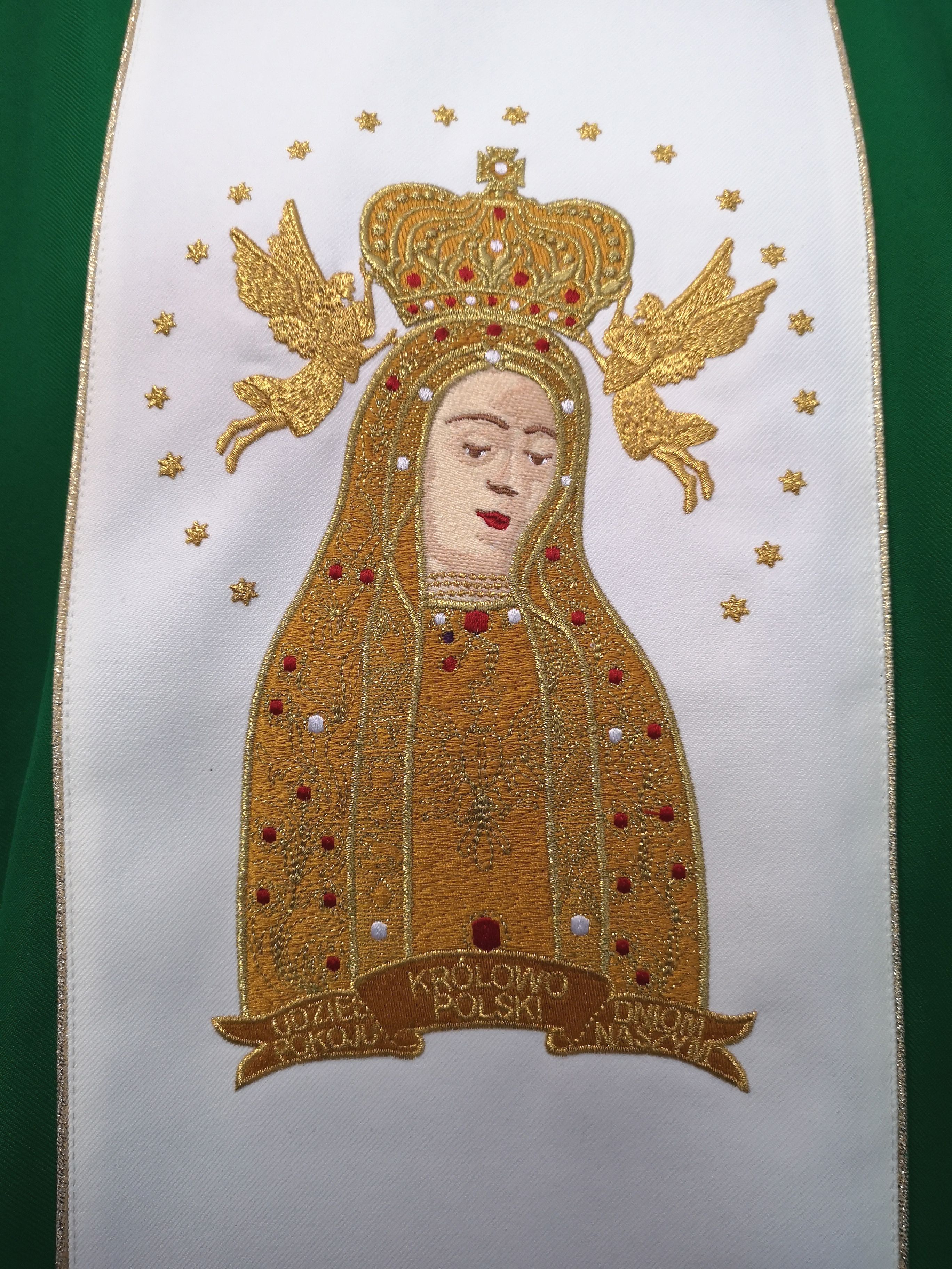 Ornat zielony Matka Boża Licheńska - Ornaty Maryjne - zdjęcie 3 - Ornat zielony Matka Boża Licheńska