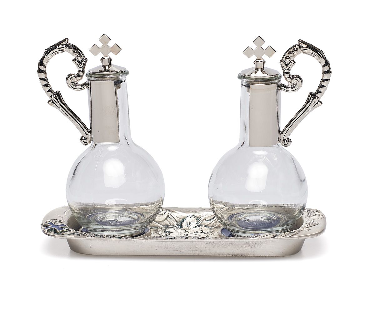 Ampułki mszalne szklane + tacka (8) - AMPUŁKI I TACKI MSZALNE - Nowość