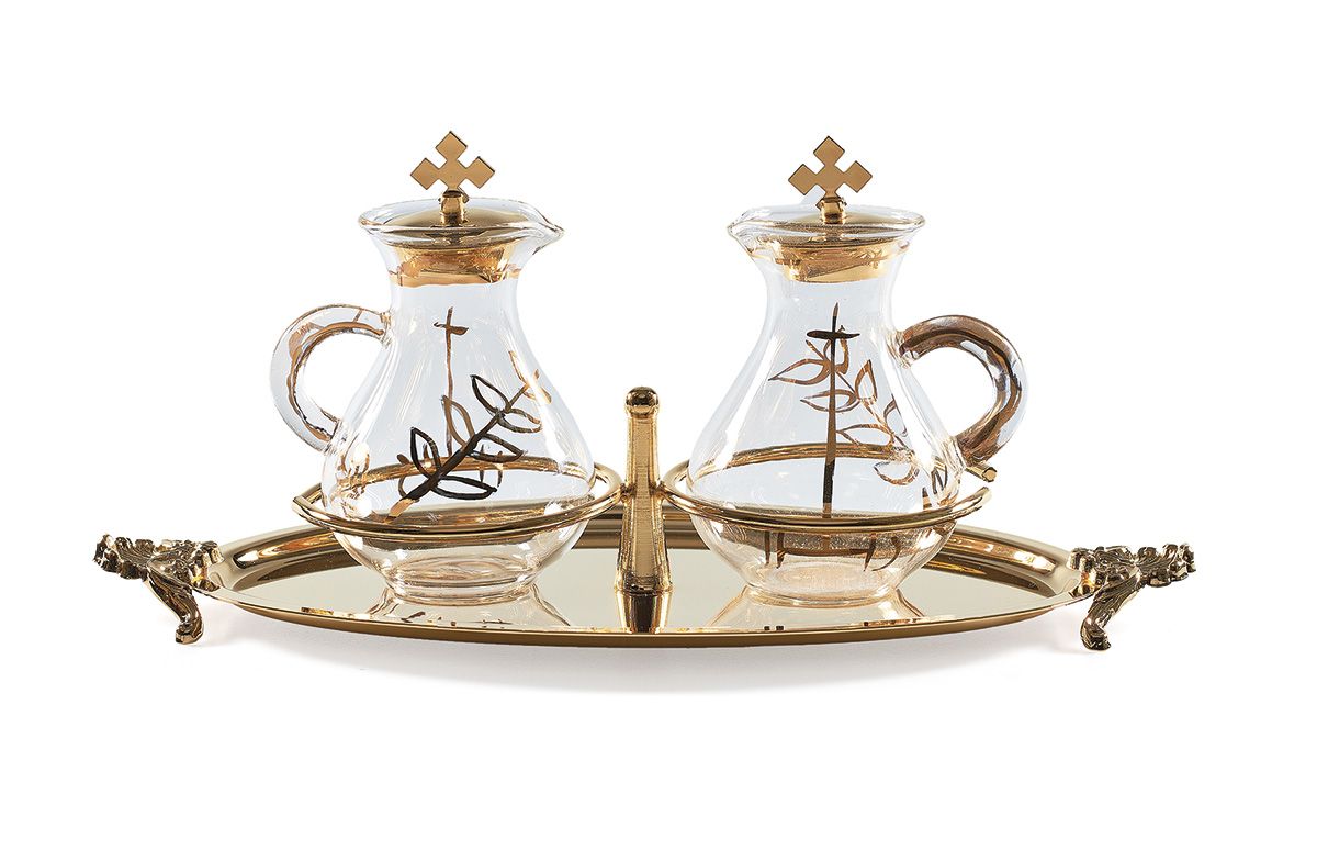 Ampułki mszalne szklane + tacka (9) - AMPUŁKI I TACKI MSZALNE - Nowość