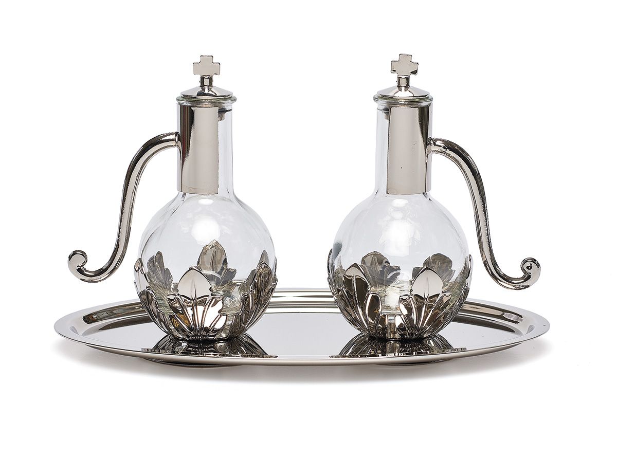 Ampułki mszalne szklane + tacka (11) - AMPUŁKI I TACKI MSZALNE - Nowość