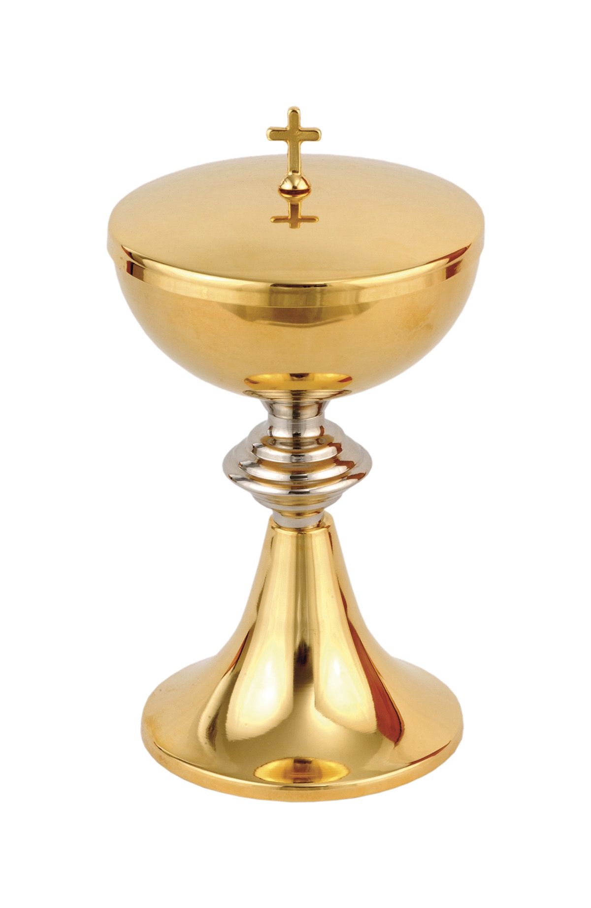 Puszka na komunikanty, gładka, złocona 18,5 cm (01) - PUSZKI MSZALNE - Nowość