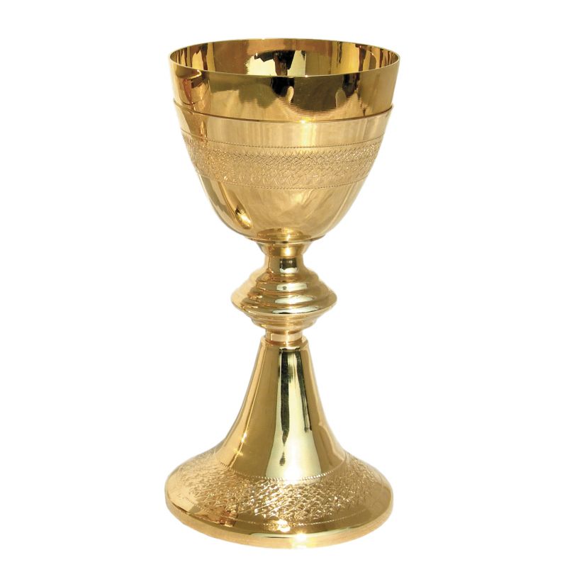 Kielich z ozdobnym wytłoczeniem 20 cm (07) - KIELICHY MSZALNE - Kielich z ozdobnym wytłoczeniem 20 cm (07)