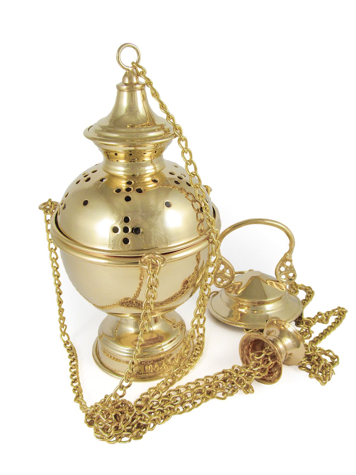 Trybularz 24 cm, złocony (A2) - TRYBULARZE, ŁÓDKI - Nowość