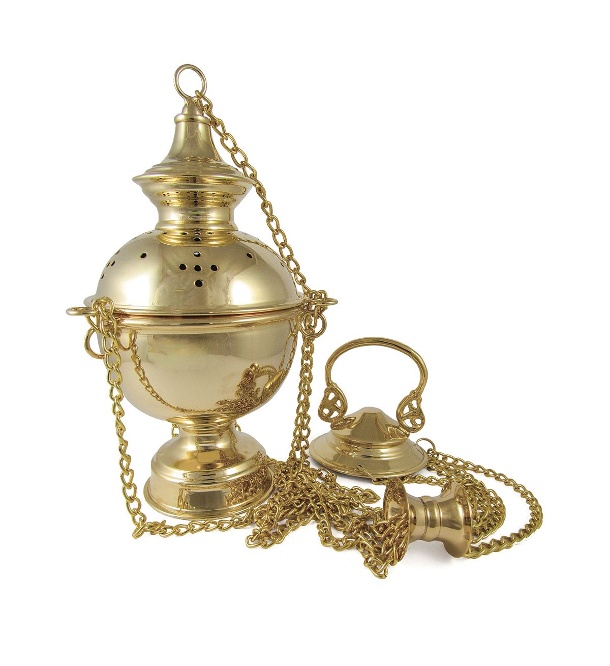 Trybularz 22 cm, pozłacany (A5) - TRYBULARZE, ŁÓDKI - Nowość