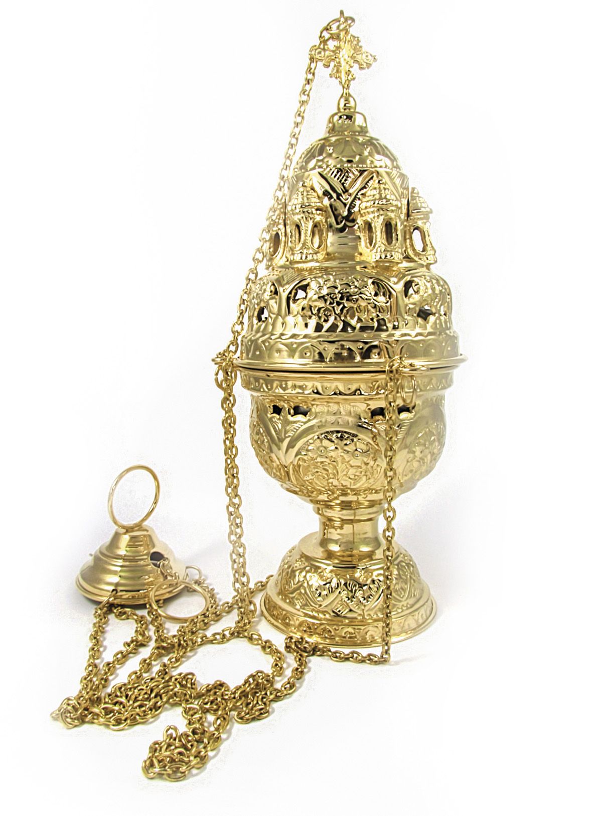 Trybularz mosiądz złocony 31 cm - TRYBULARZE, ŁÓDKI - Nowość