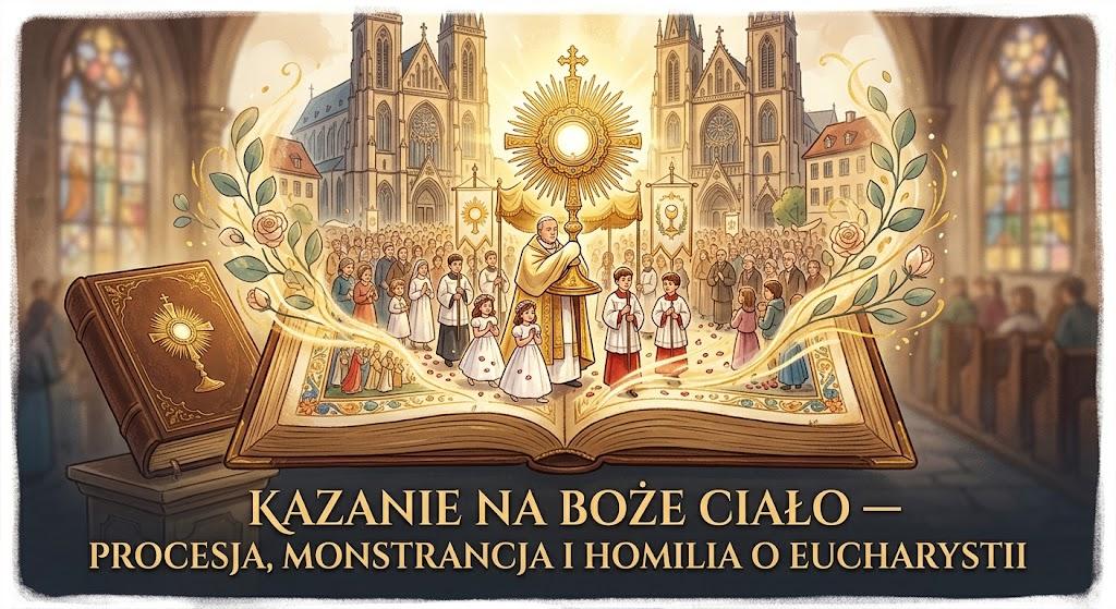 Kazanie na Boże Ciało — procesja, monstrancja i homilia o Eucharystii