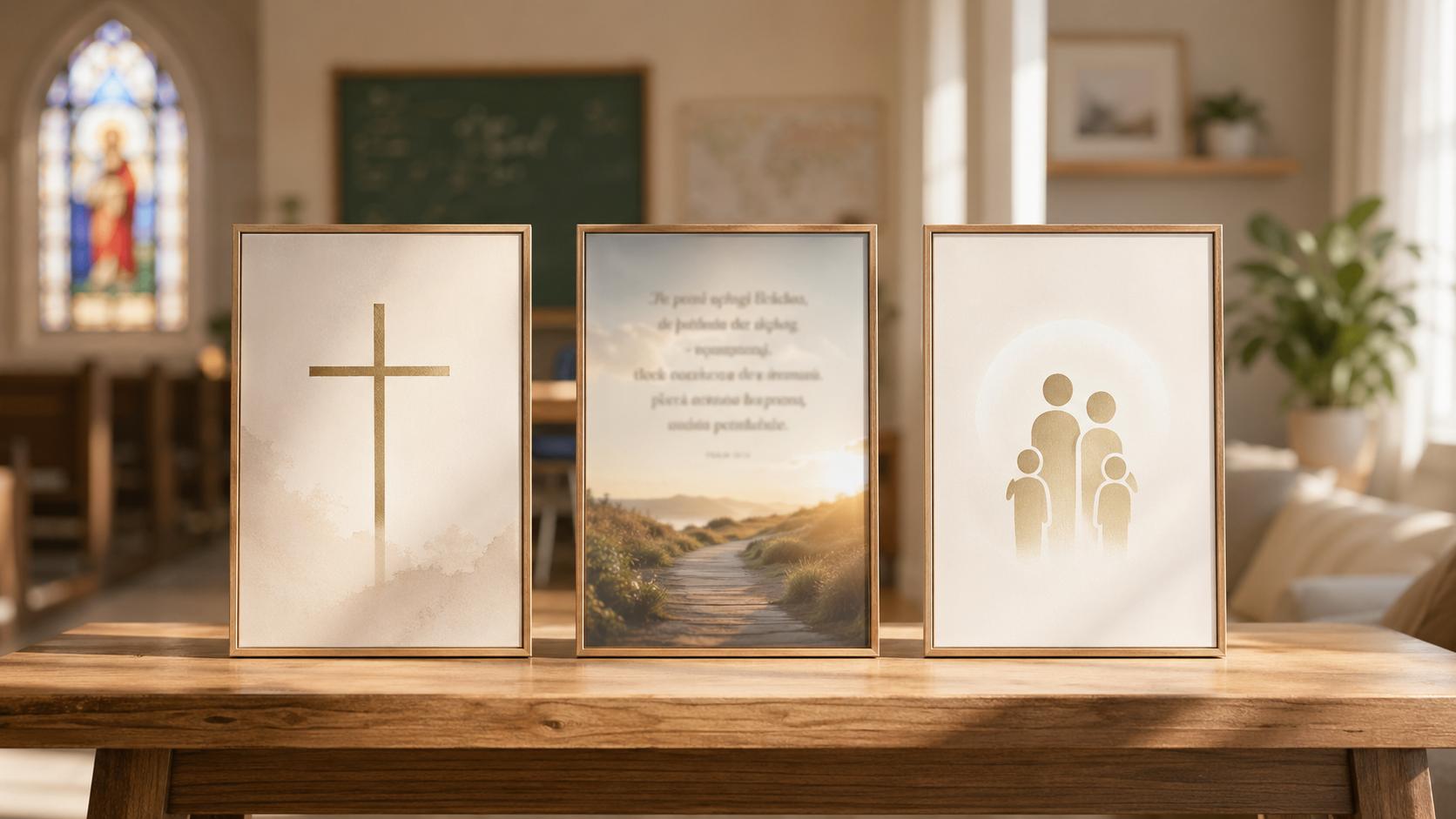 Plakaty religijne do kościoła, szkoły i domu