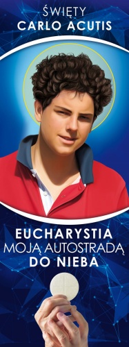 Baner religijny - Święty Carlo Acutis 75x200 cm - Święci i Błogosławieni - Nowość